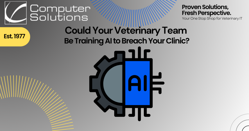 Title image. It includes the Computer Solutions logo, contact info, and tagline, along with the title of the article and an image of a gear and AI.